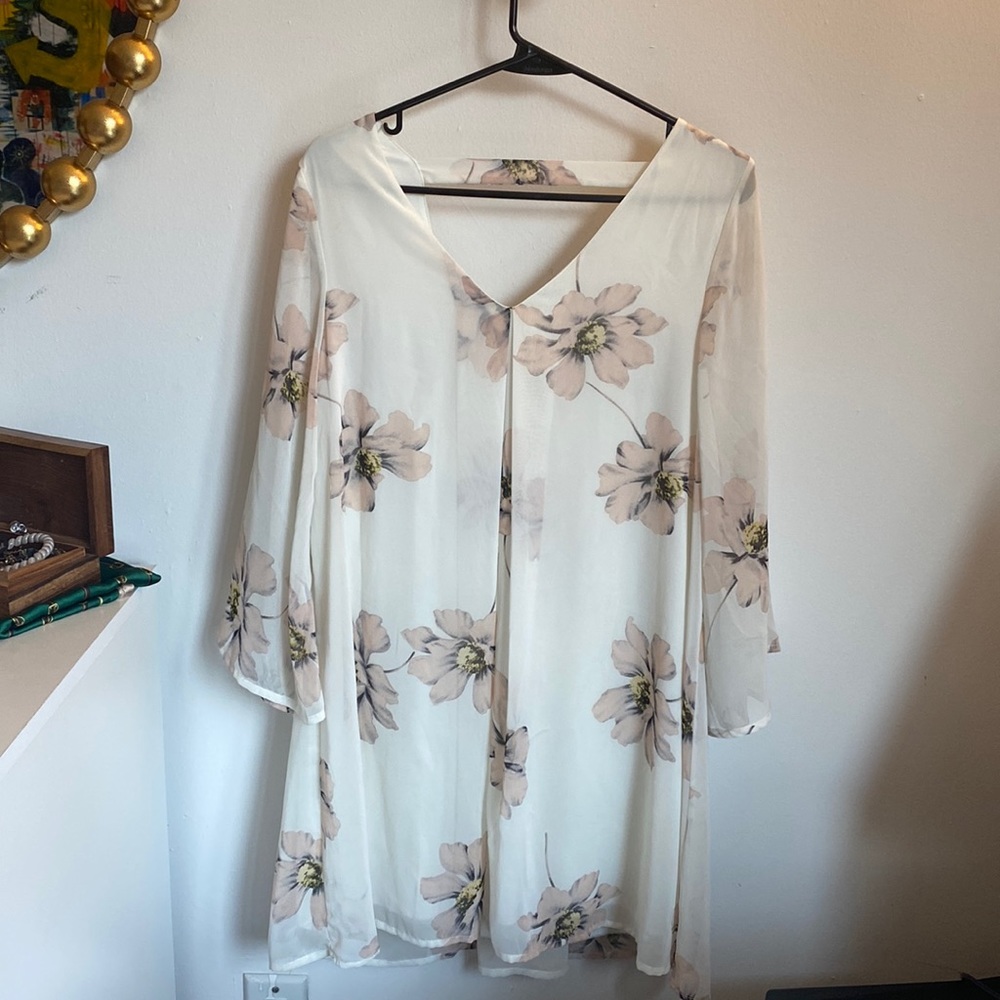 White floral dress